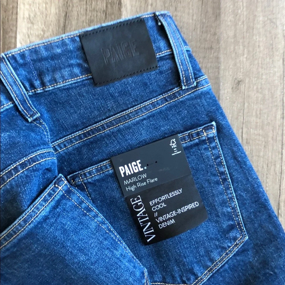 Paige Marlow High Rise Flare Jeans 25 NEW - Picture 4 of 11